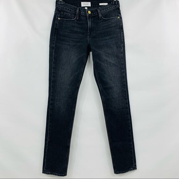Frame Le Nik Lucky Wash Straight Leg Jeans - Picture 1 of 11